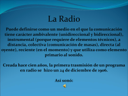 Lenguaje Radiofónico - clase 7
