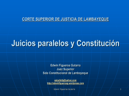 CONFERENCIA Juicios paralelos y Constitución