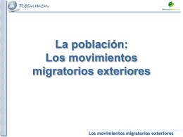 Tema 3: los movimientos migratorios exteriores en España