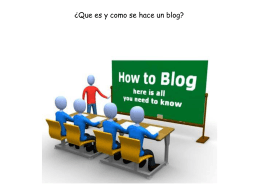 How make a Blog