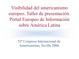 Presentación de América Latina Portal Europeo en 2006