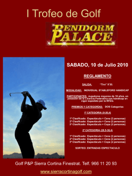 cartel sierra cortina - Benidorm Club de Golf