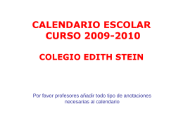 calendario escolar curso 2009