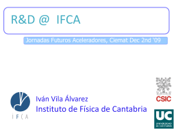Actividades de I+D en el IFCA