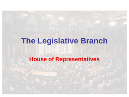 Chapter 10 The Legislative Branch