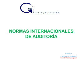normas internacionales de auditoría
