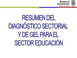 Diagnóstico Sector Educación - Inicio Estrategia de Gobierno en Línea