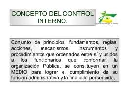 Control Interno. - Contraloría Municipal