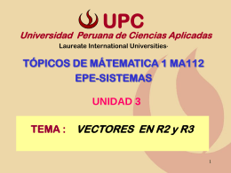 vector en r 3 - Universidad Peruana de Ciencias Aplicadas
