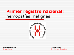 Registro nacional hemopatías malignas
