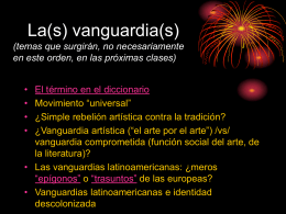 Las vanguardias (contextualización).