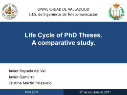 Life Cycle of PhD Theses. A comparative study.