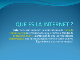 PRESENTACION DE INTERNET