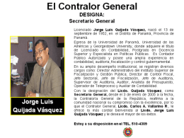 secretaría - Contraloría General de la República