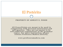 El Pretérito - WordPress.com