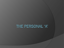 The personal `a`