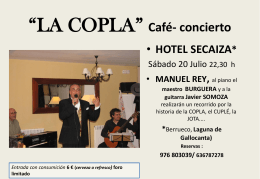 HISTORIAS DE LA COPLA Café