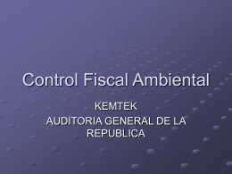 Control Fiscal Ambiental - Auditoría General de la República