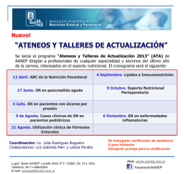 Diapositiva 1 - AANEP . Asociación Argentina de Nutrición Enteral y