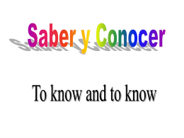 3- Saber,Conocer