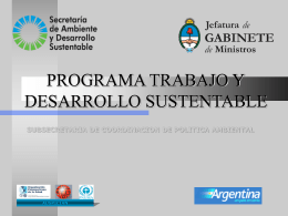 Objetivos del Programa - Secretaria de Ambiente y Desarrollo