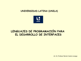 Lenguajes para interfaces - Docencia FCA-UNAM