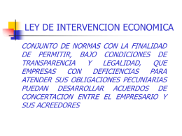 LEY DE INTERVENCION ECONOMICA
