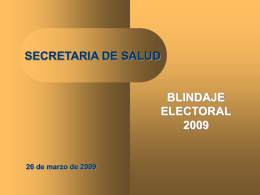 secretaria de salud blindaje electoral 2009