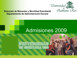 Admisiones 2009_zona maya