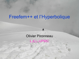 Freefem++ et l`Hyperbolique