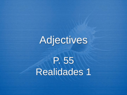 Adjectives - LC Moodle