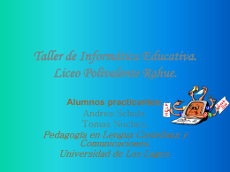 Taller de Informática Educativa. Liceo Polivalente Rahue. Alumnos