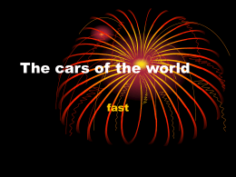 The cars of the world