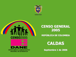 Población censada CALDAS 1993 - 2005