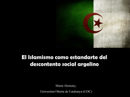 El islamismo como estandarte del descontento social argelino
