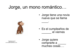Jorge, un mono romantico… - WMS-Spanish