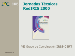 Informe IRIS-CERT. Agenda
