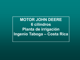 MOTOR JOHN DEERE 6 cilindros Planta de irrigación Ingenio Taboga