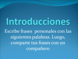 Introducciones - spanishteacher123