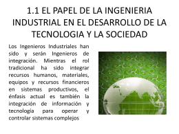 1.1. El papel de la ingeniería industrial en el desarrollo de la