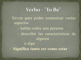 Verbo - "To Be"