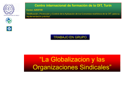 La Globalizacion y las Organizaciones Sindicales