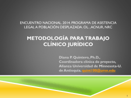 Trabajo clínico jurídico>> / “Methodology for