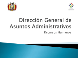 dgaa rrhh - Ministerio de Autonomías