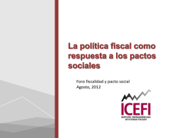 La política fiscal como respuesta a los pactos sociales