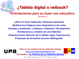 ¿Tableta digital o netbook? Orientaciones para su buen uso educativo