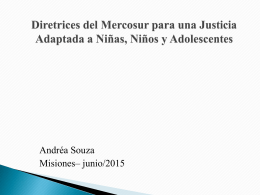 Directrices del Mercosur para una Justicia Adaptada a NNyA