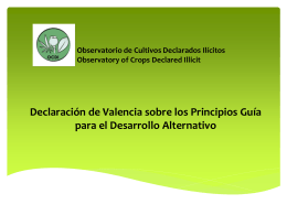 La Declaración de Valencia sobre los Principios Guía para el