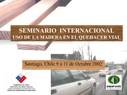 seminario internacional uso de la madera en el quehacer vial