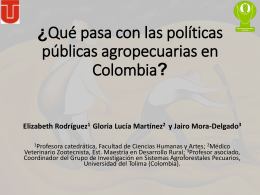 2. Que pasa con las piliticas publicas afropecuarias en Colmbia